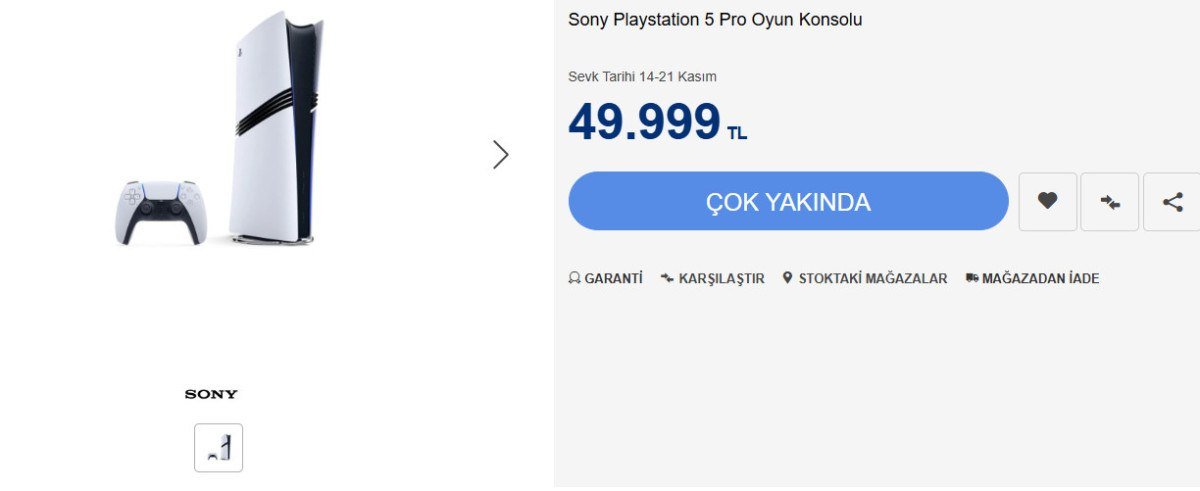 PlayStation 5 Pro Türkiye'de Ön Siparişe Açıldı